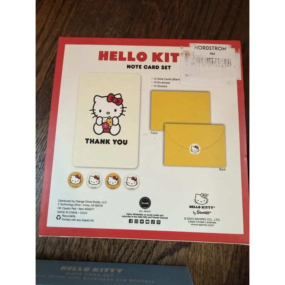 Hello Kitty 4 Boxes Thank You Cards 50 Total NEW NIB NWT